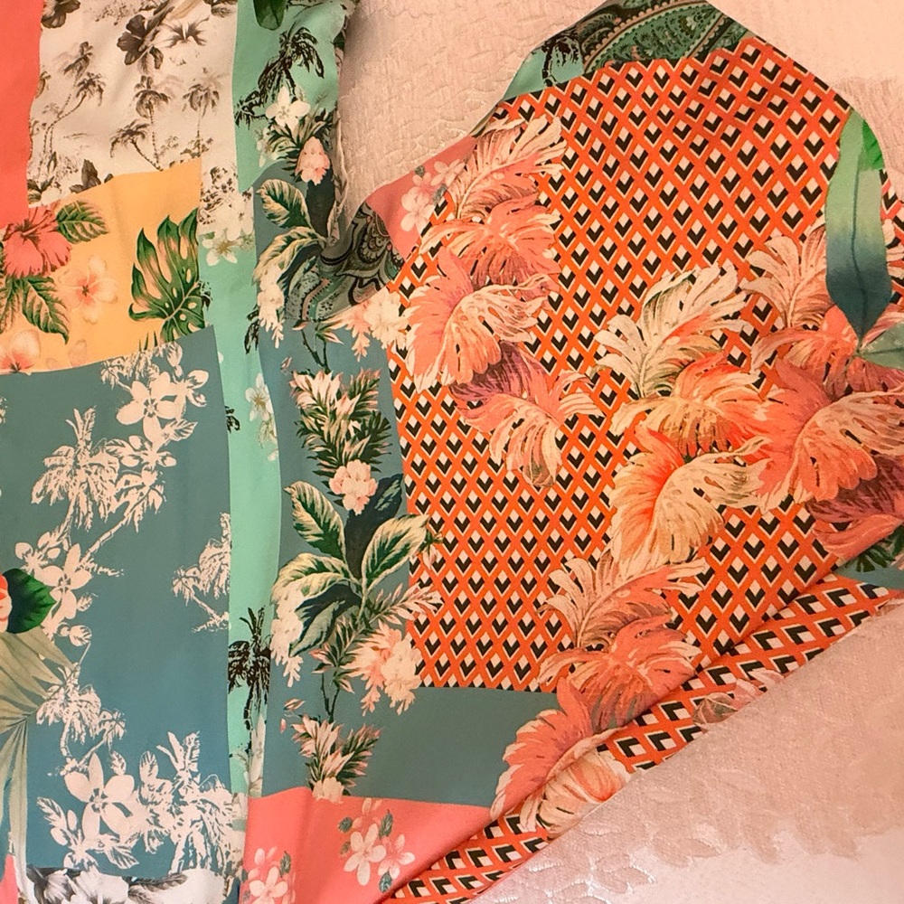 Floral Patchwork Kimono Blouse - image 8